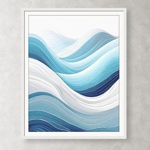Abstract Wall Art Waves Abstract Art Print Abstract Art for Contemporary Home